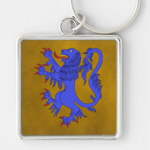 Lion Rampant Azure Keychain