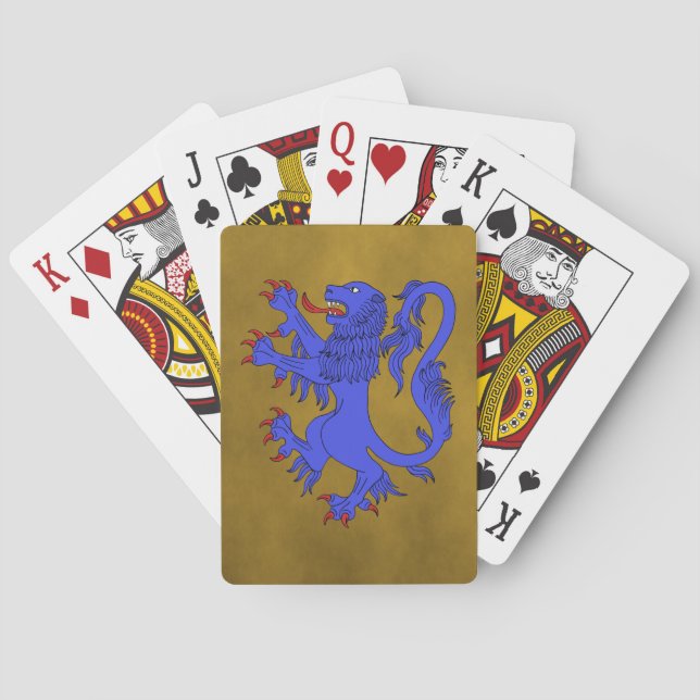 Lion Rampant Azure Playing Cards (Back)