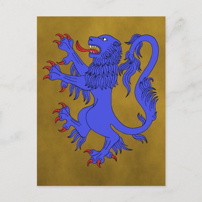 Lion Rampant Azure Postcard