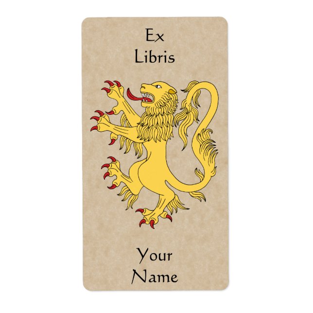 Lion Rampant Bookplate (Front)