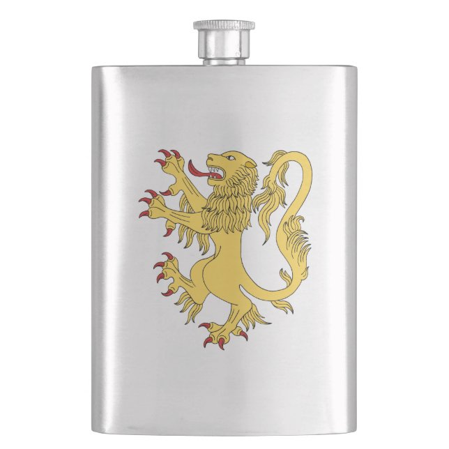 Lion Rampant Hip Flask (Front)