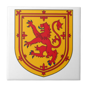 Lion Rampant on Gold Tile