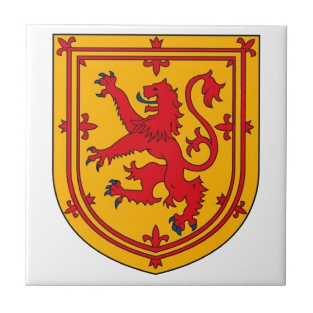 Lion Rampant on Gold Tile (Front)
