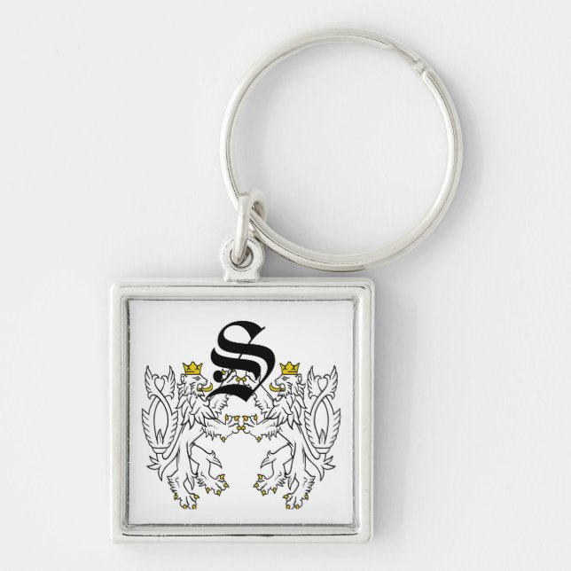 Lion Rampant Renaissance Wedding Keychain (Front)