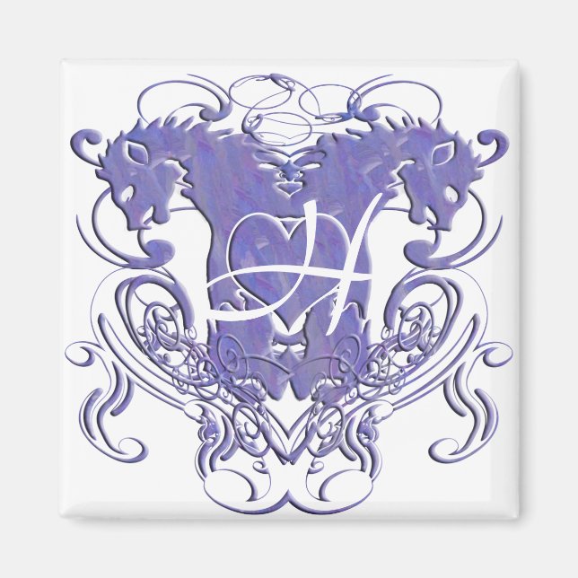 Lion Rampant Renaissance Wedding Magnet (Front)