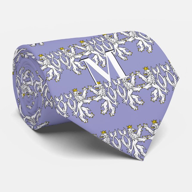 Lion Rampant Renaissance Wedding Tie (Rolled)