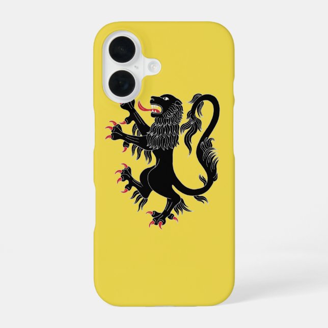 Lion Rampant Sable iPhone 16 Case (Back)