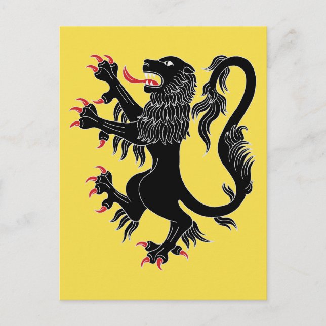 Lion Rampant Sable Postcard (Front)