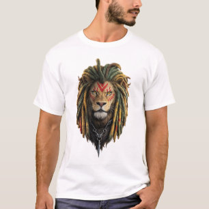 Lion Rasta Style T-Shirt – Reggae Inspired Design