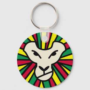 Lion Rastafari Coloured Mane Keychain