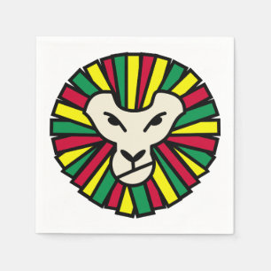 Lion Rastafarian Flag Napkin