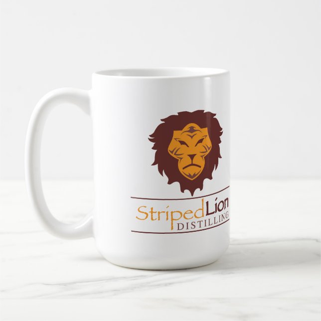Lion rayé 15 oz de Mug - Peut être du rhum ou non (Gauche)