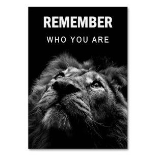 Lion Remember Who You Are Table Number