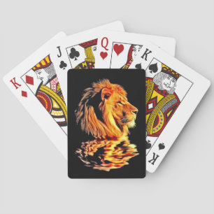 Lion Retro Art Playing Cards