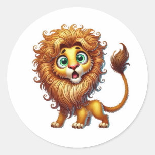 Lion Reward Classic Round Sticker