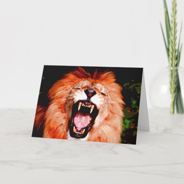 Lion Roaring Card (Front)