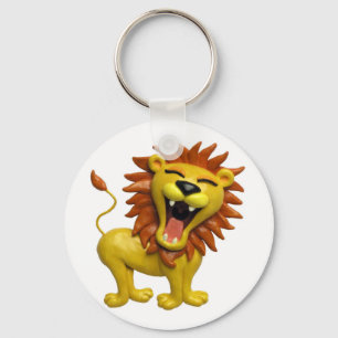 Lion Roaring Keychain