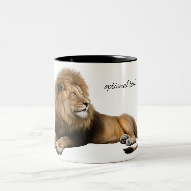 Lion roi des bêtes Mug (Centre)