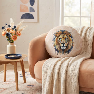 Lion Round Pillow