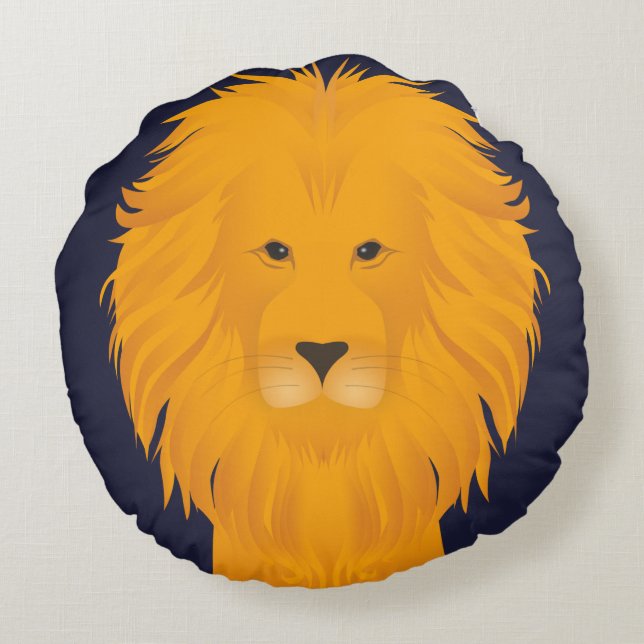 Lion Round Pillow (Back)