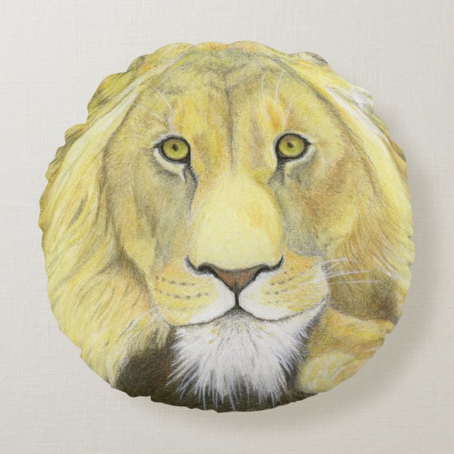 Lion Round Pillow (Front)
