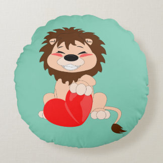 Lion - Round Throw Pillow (16")