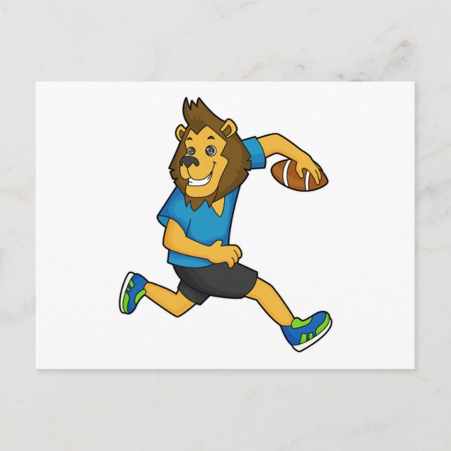 Lion Rugby player Football Postcard (Front)