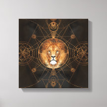 Lion Sacred Geometry Digital Art