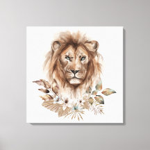 Lion Safari Animals Watercolor