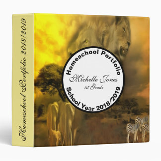 Lion Safari Homeschool Portfolio Binder