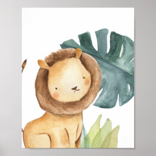 Lion Safari Jungle Baby Nursery Print
