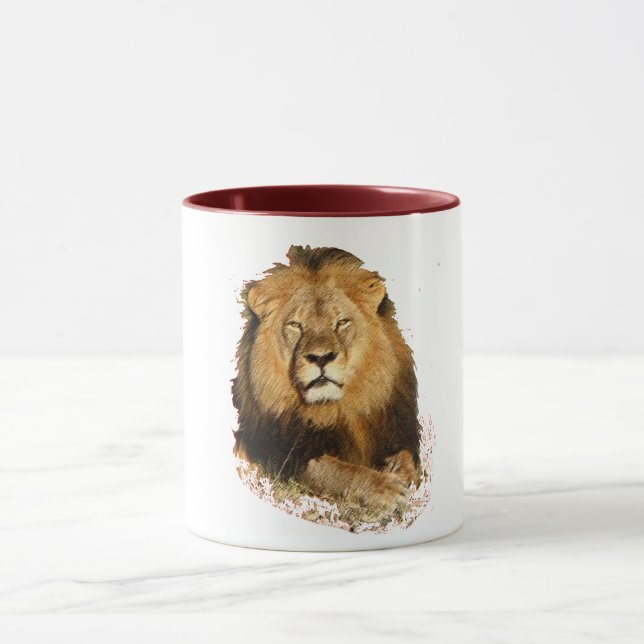 lion safari wild design memory of cecil the lion mug (Center)