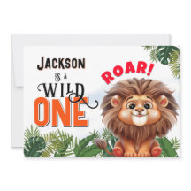 Lion Safari Wild One Kids Birthday Party