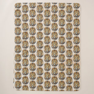 Lion Sherpa Blanket