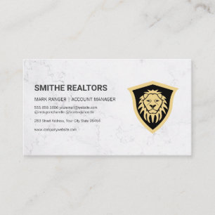 Lion Shield  Finance   Real Estate Investor Appointment Card