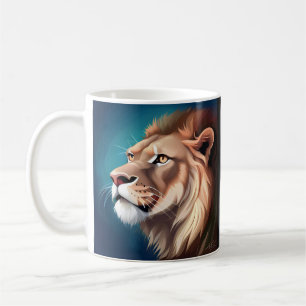Lion Side Posed Portrait-56557 Coffee Mug