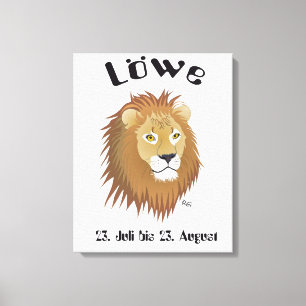 lion sign Keilleinwand