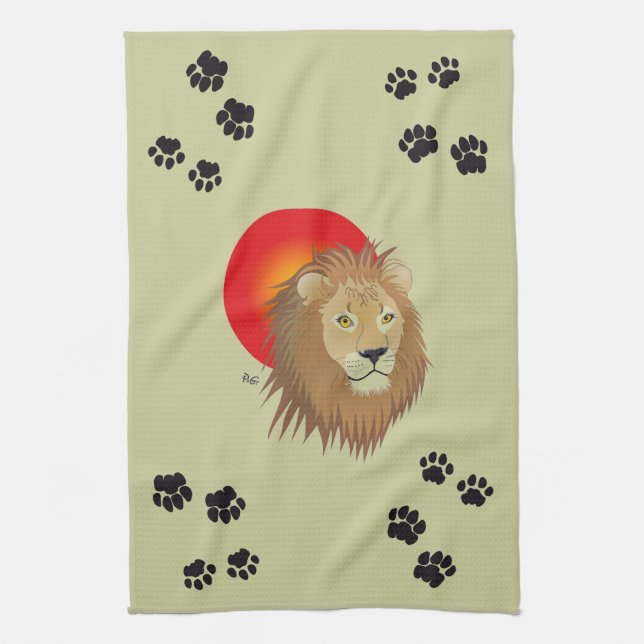 lion - sign kitchen towel (Vertical)