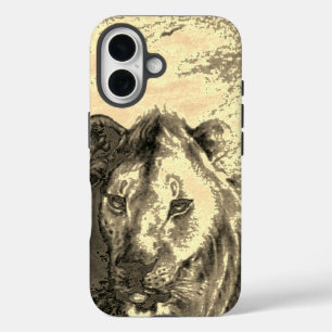 Lion Simba Close Up water colours art design iPhone 16 Case