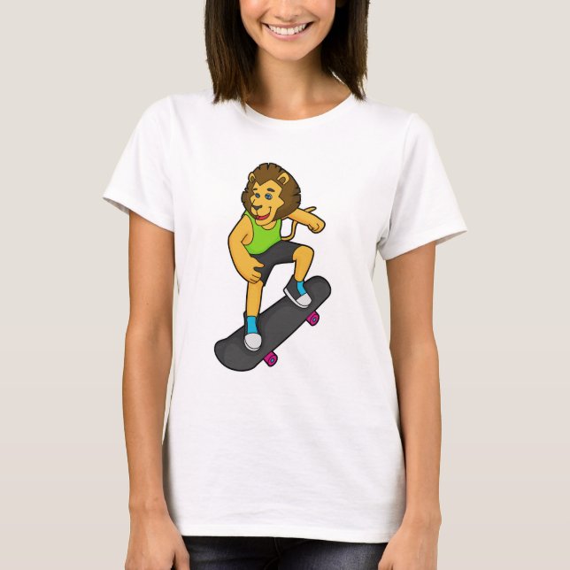 Lion Skater Skateboard T-Shirt (Front)