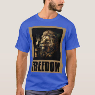 Lion Smoking Pipe Freedom T-Shirt