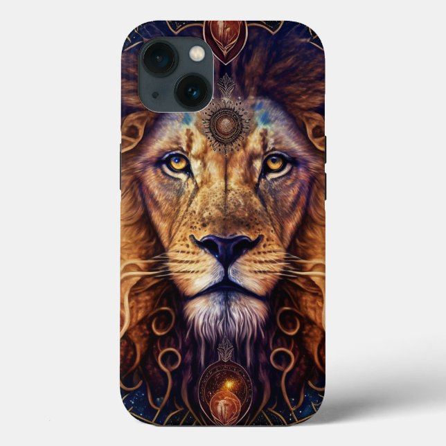 Lion Spirit Mandala Visionary Art Case-Mate iPhone Case (Back)