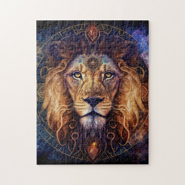 Lion Spirit Mandala Visionary Art Jigsaw Puzzle (Vertical)