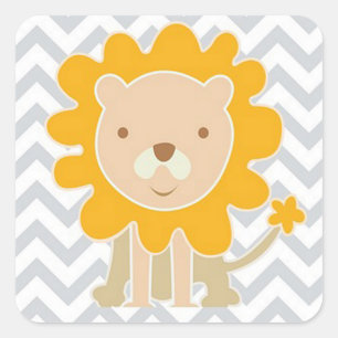 Lion Square Sticker