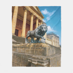 Lion Statue Fleece Blanket