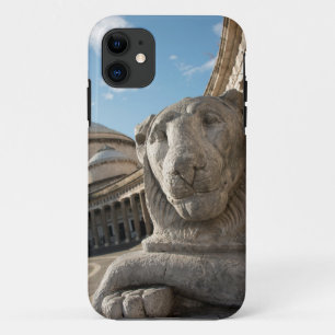 Lion statue in front of San Francesco di Paola iPhone 11 Case