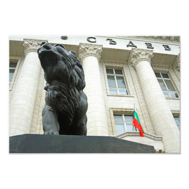 Lion statue, Sofia, Bulgaria Photo Print (Front)