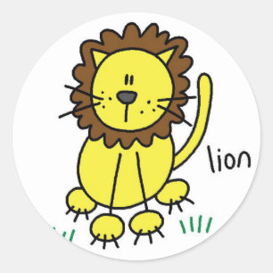 Lion Stick Figure Stickers Sticker