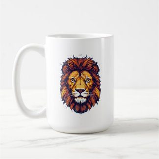 lion sticker  coffee mug