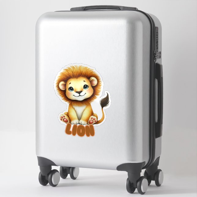 LION - STICKER DE NURSERY (Sur valise)